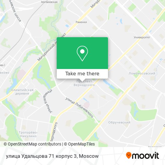 улица Удальцова 71 корпус 3 map