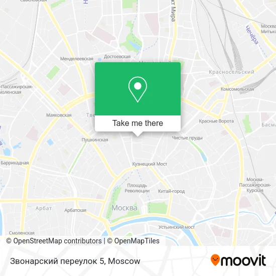 Звонарский переулок 5 map