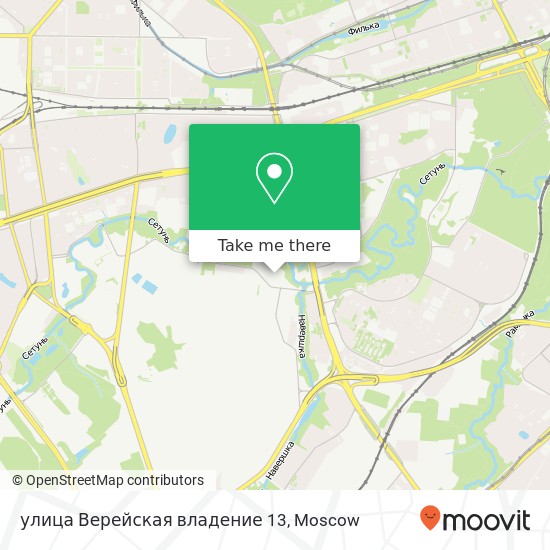 улица Верейская владение 13 map