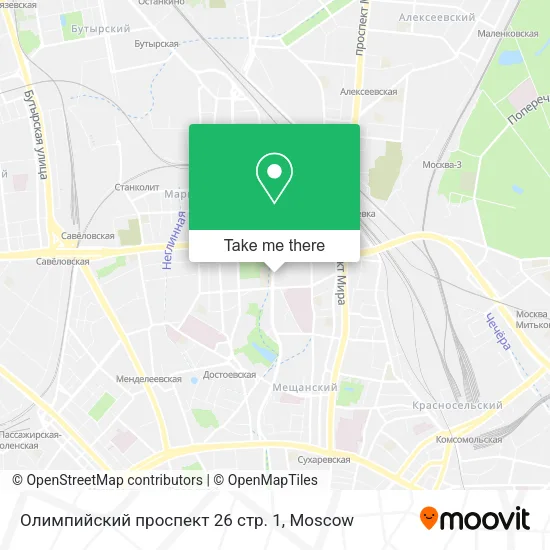 Олимпийский проспект 26 стр. 1 map