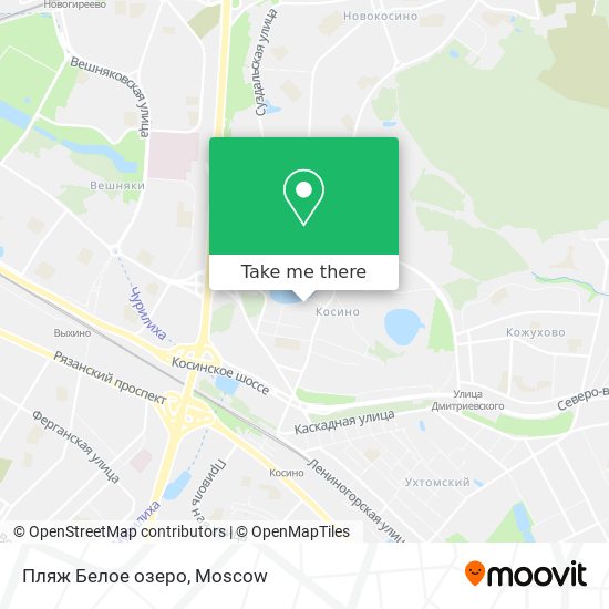 Пляж Белое озеро map