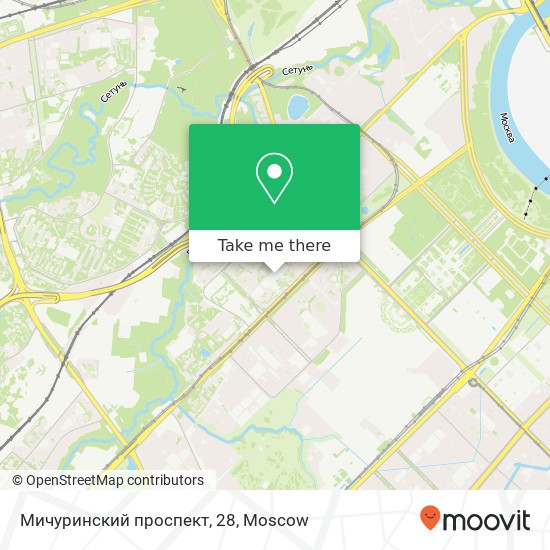 Мичуринский проспект, 28 map