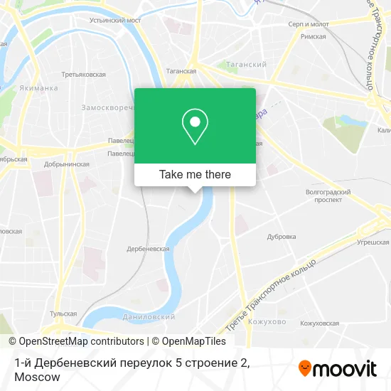 1-й Дербеневский переулок 5 строение 2 map