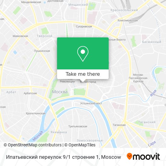 Ипатьевский переулок 9 / 1 строение 1 map