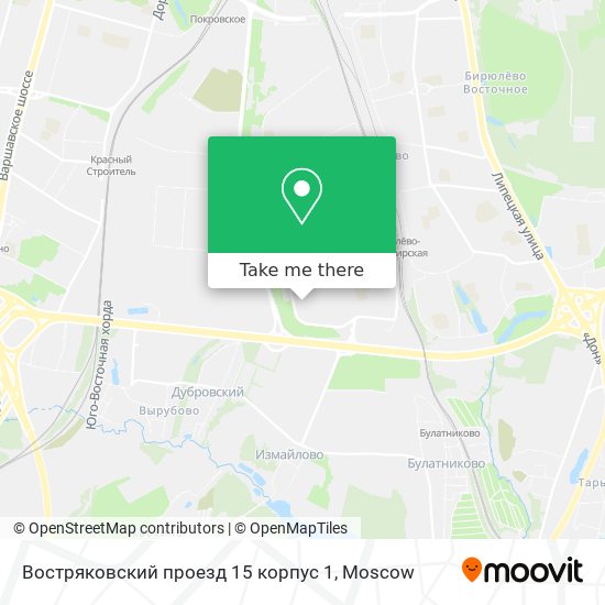 Востряковский проезд 15 корпус 1 map