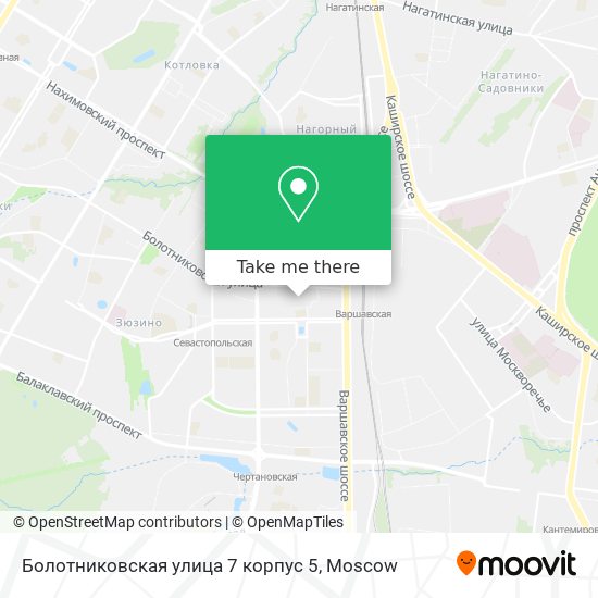 Болотниковская улица 7 корпус 5 map