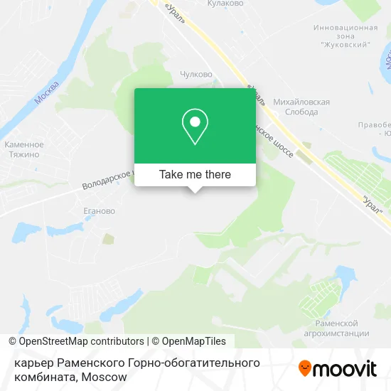 карьер Раменского Горно-обогатительного комбината map
