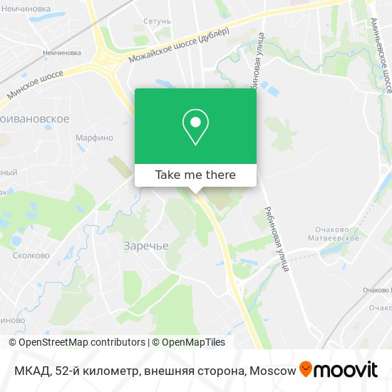 МКАД, 52-й километр, внешняя сторона map