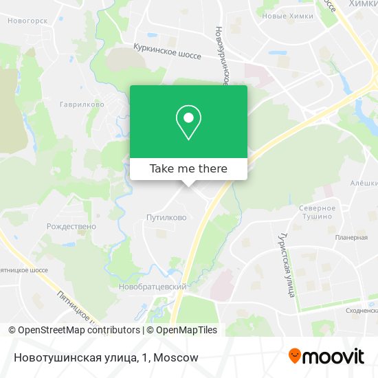 Новотушинская улица, 1 map
