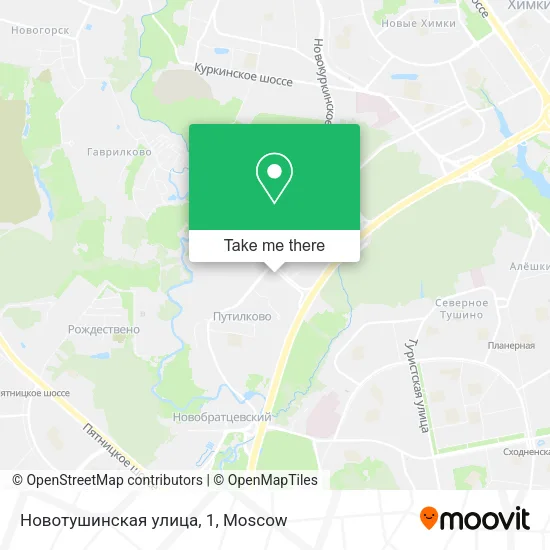 Новотушинская улица, 1 map