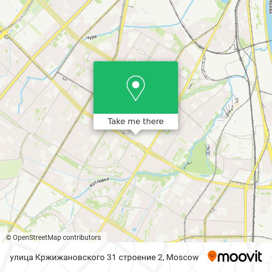 улица Кржижановского 31 строение 2 map