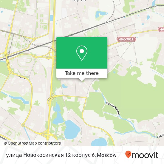 улица Новокосинская 12 корпус 6 map