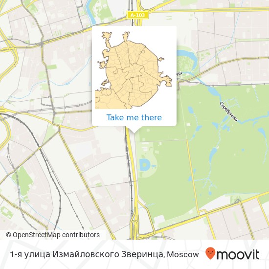 1-я улица Измайловского Зверинца map