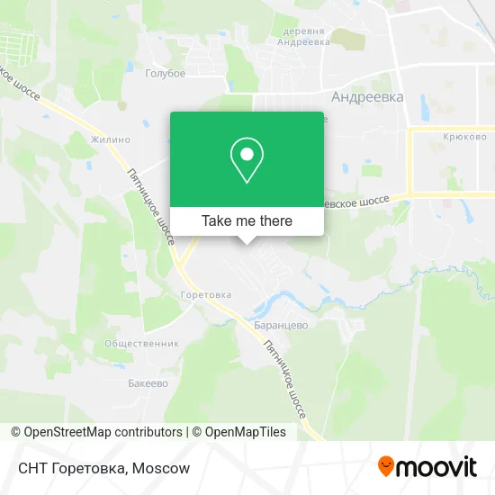 СНТ Горетовка map