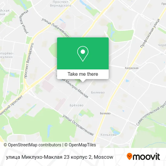 улица Миклухо-Маклая 23 корпус 2 map