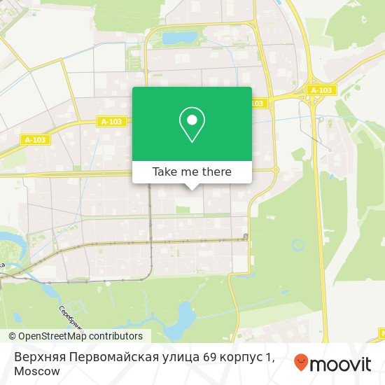 Верхняя Первомайская улица 69 корпус 1 map