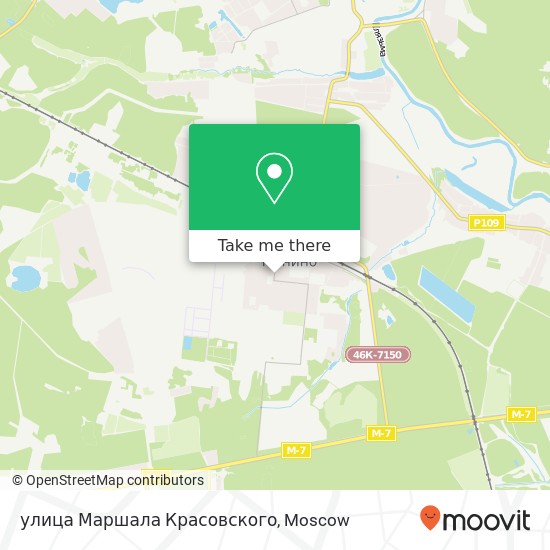 улица Маршала Красовского map