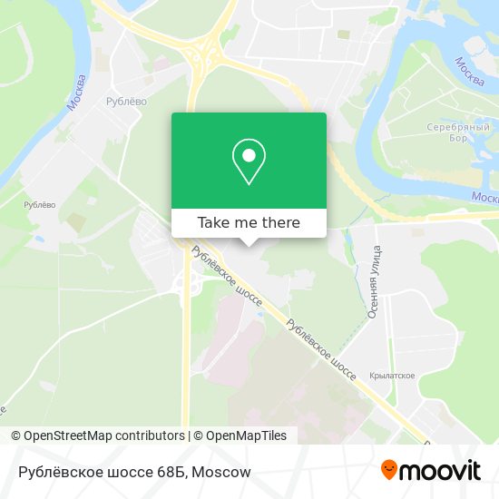 Рублёвское шоссе 68Б map