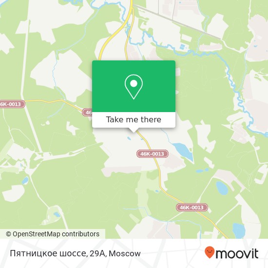 Пятницкое шоссе, 29А map