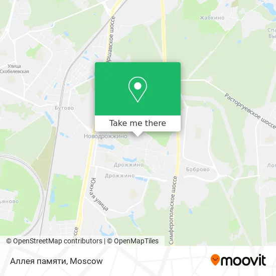 Аллея памяти map