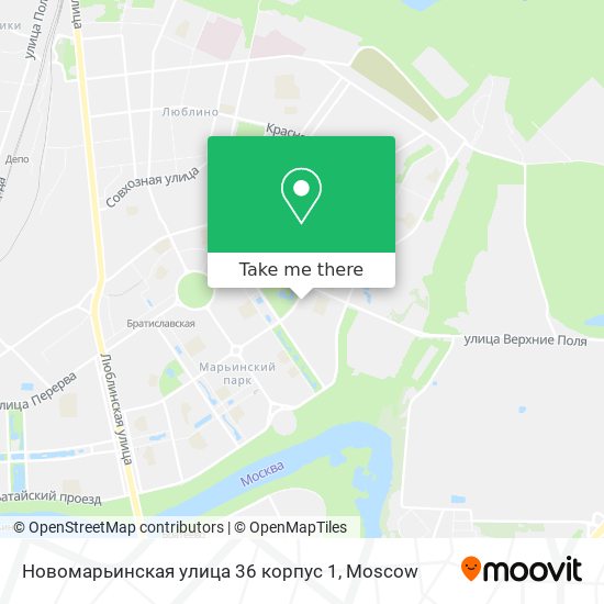 Новомарьинская улица 36 корпус 1 map