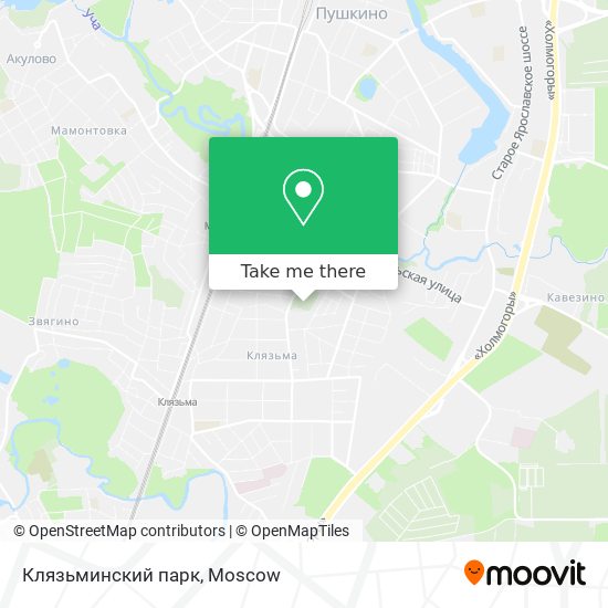 Клязьминский парк map