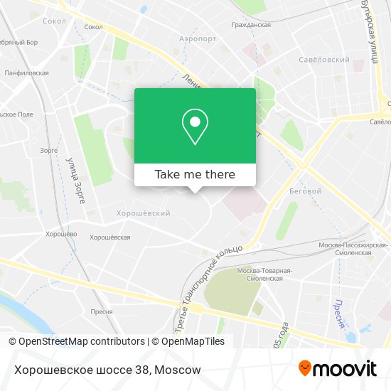 Хорошевское шоссе 38 map