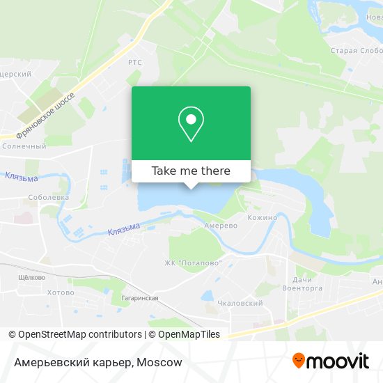 Амерьевский карьер map