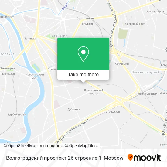 Волгоградский проспект 26 строение 1 map