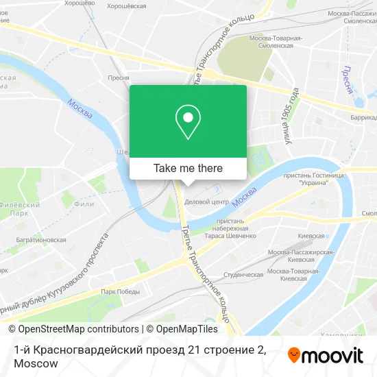 1-й Красногвардейский проезд 21 строение 2 map