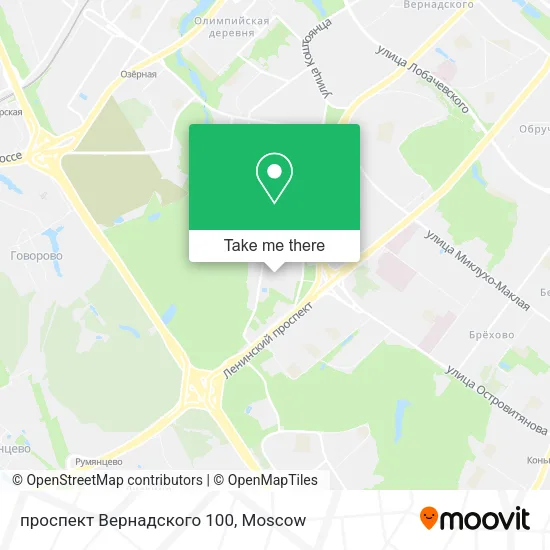 проспект Вернадского 100 map
