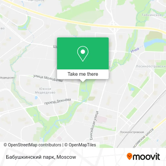 Бабушкинский парк map