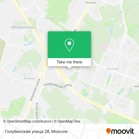 Голубинская улица 28 map