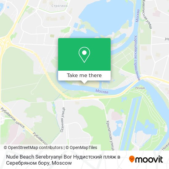 Nude Beach Serebryanyi Bor Нудистский пляж в Серебряном бору map