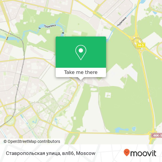 Ставропольская улица, вл86 map