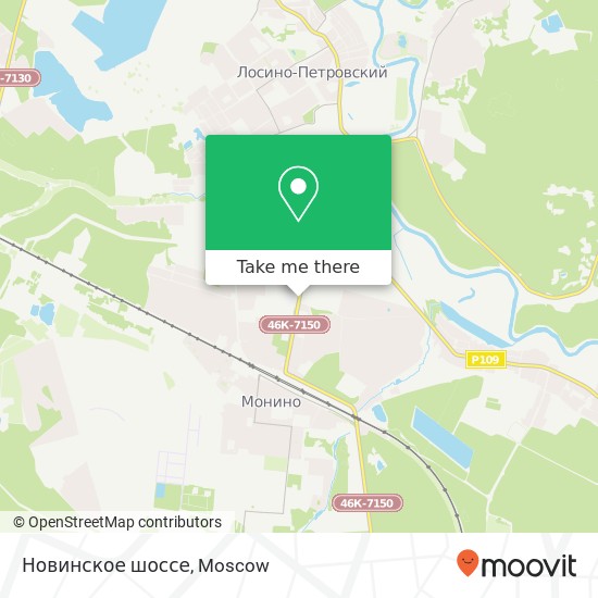 Новинское шоссе map