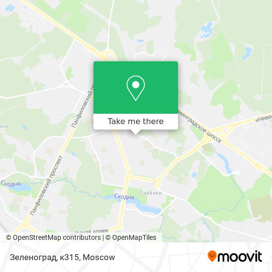 Зеленоград, к315 map