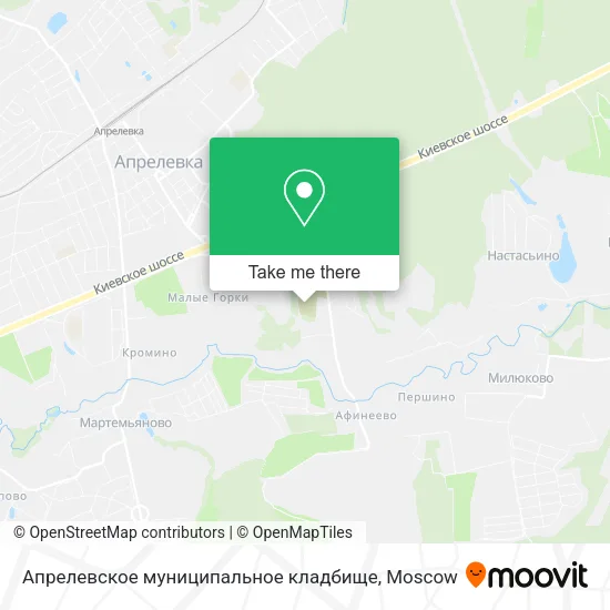 Апрелевское муниципальное кладбище map