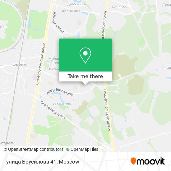 улица Брусилова 41 map