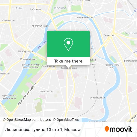 Люсиновская улица 13 стр 1 map