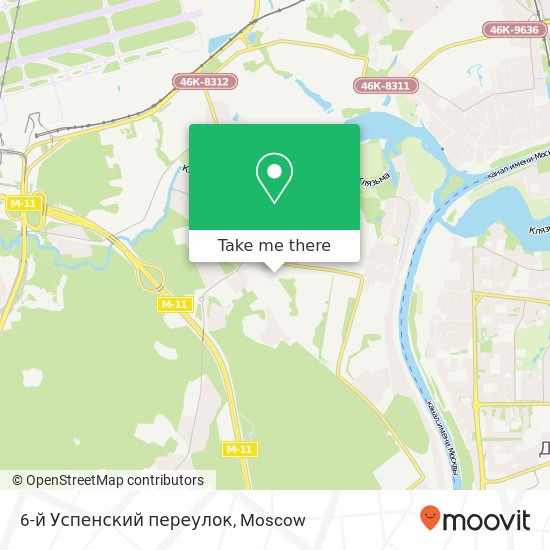 6-й Успенский переулок map