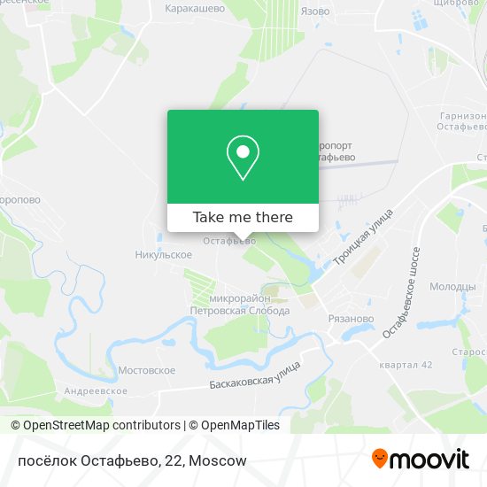 посёлок Остафьево, 22 map