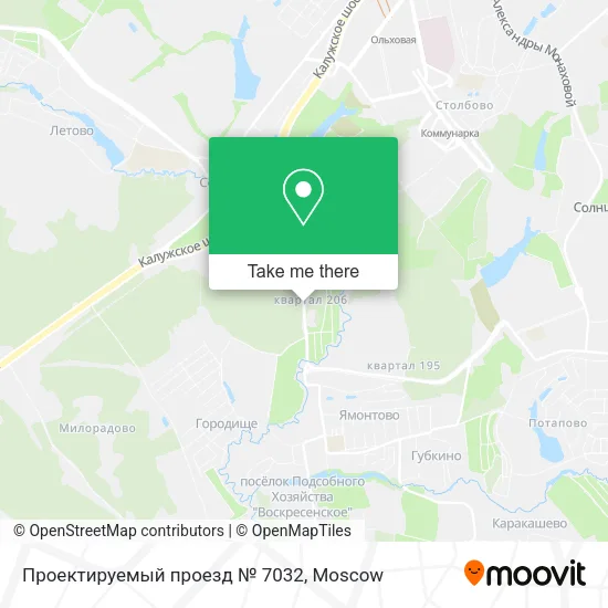 Проектируемый проезд № 7032 map