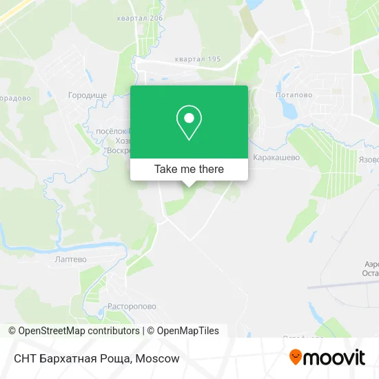 СНТ Бархатная Роща map