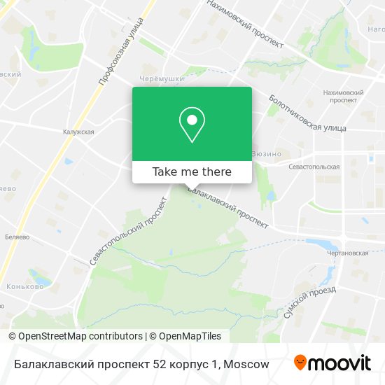 Балаклавский проспект 52 корпус 1 map