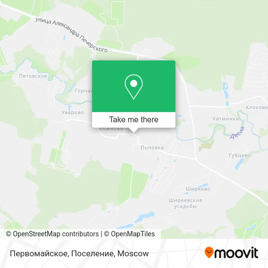 Первомайское, Поселение map