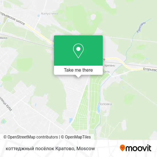 коттеджный посёлок Кратово map