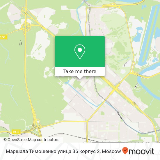 Маршала Тимошенко улица 36 корпус 2 map