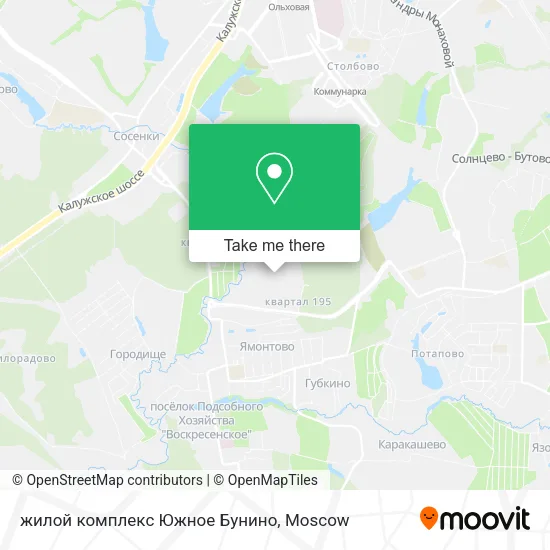 жилой комплекс Южное Бунино map