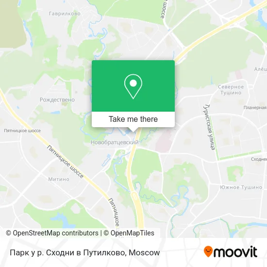 Парк у р. Сходни в Путилково map